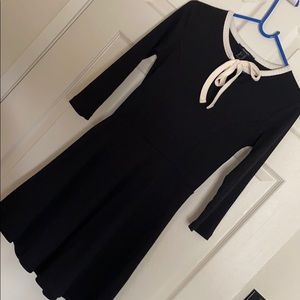 Black tie up top flow dress